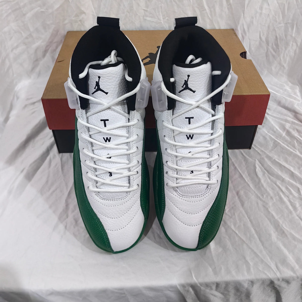 AJ 12 Bucks White Green Shoes Sneakers - nk0004699 image 6