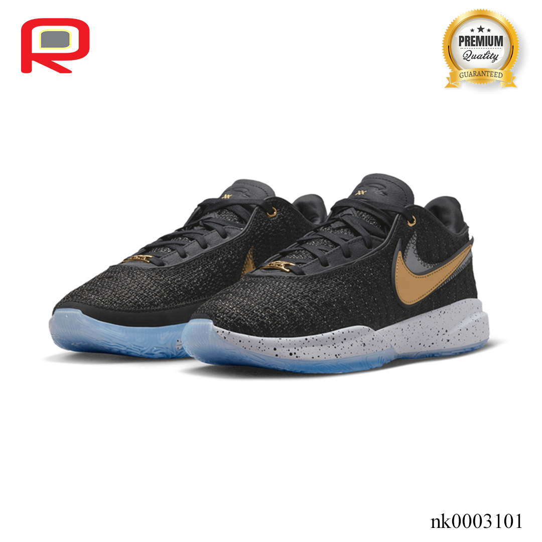 LeBron 20 Black Metallic Gold Shoes Sneakers - nk0003101 image 3