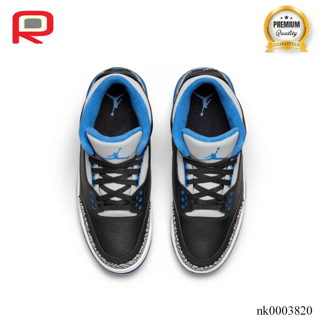 AJ 3 Sport Blue Shoes Sneakers - nk0003820 image 3