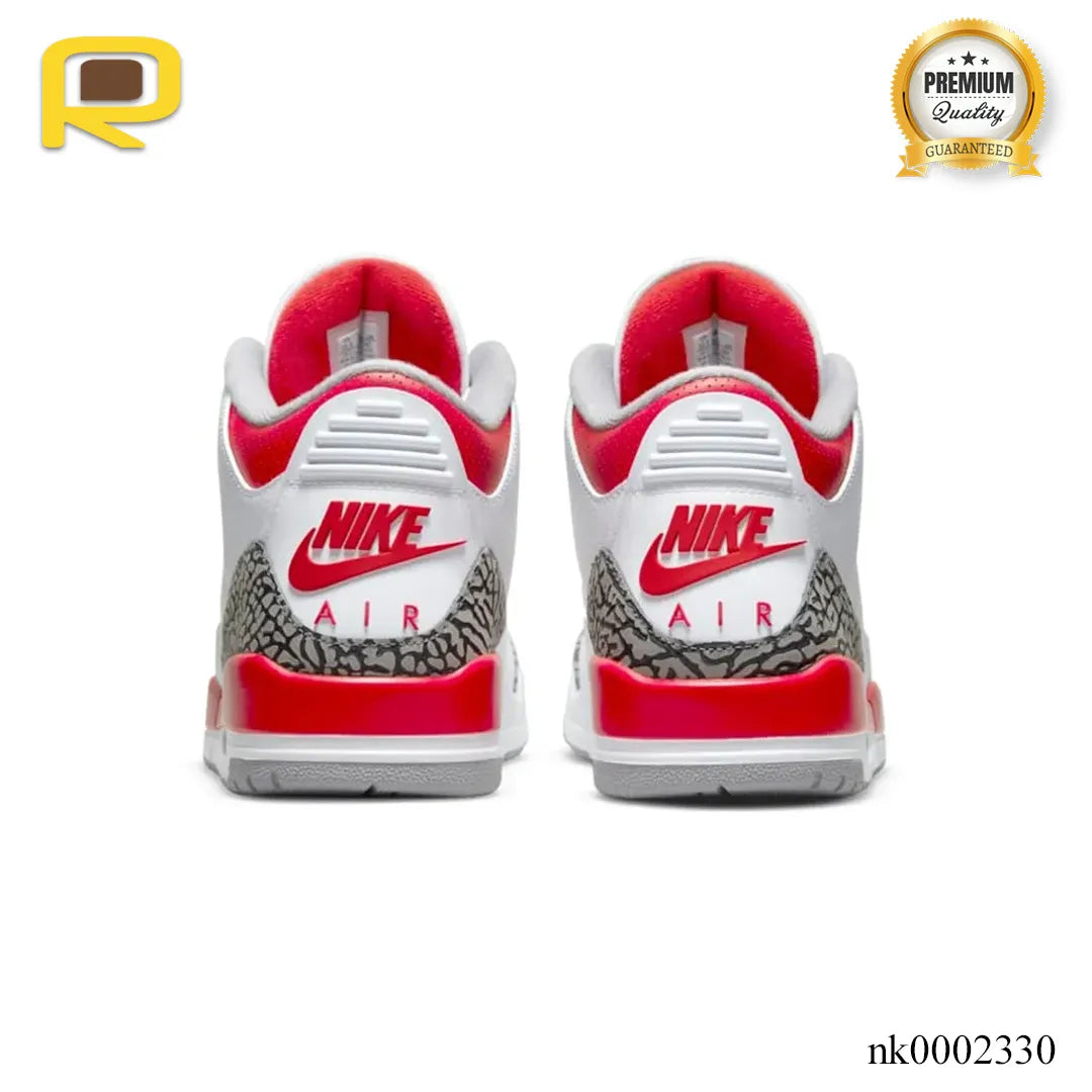 AJ 3 Retro Fire Red Shoes Sneakers - nk0002330 image 5