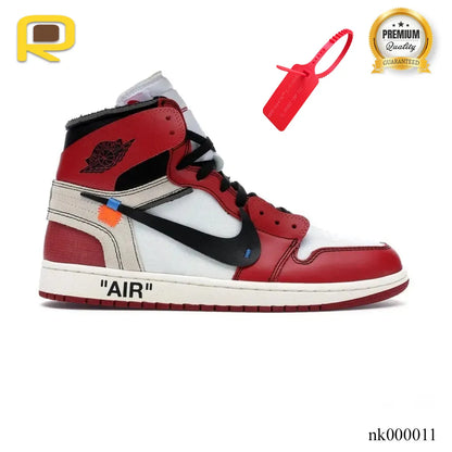 OW x AJ 1 High Chicago Shoes Sneakers – nk000011 image