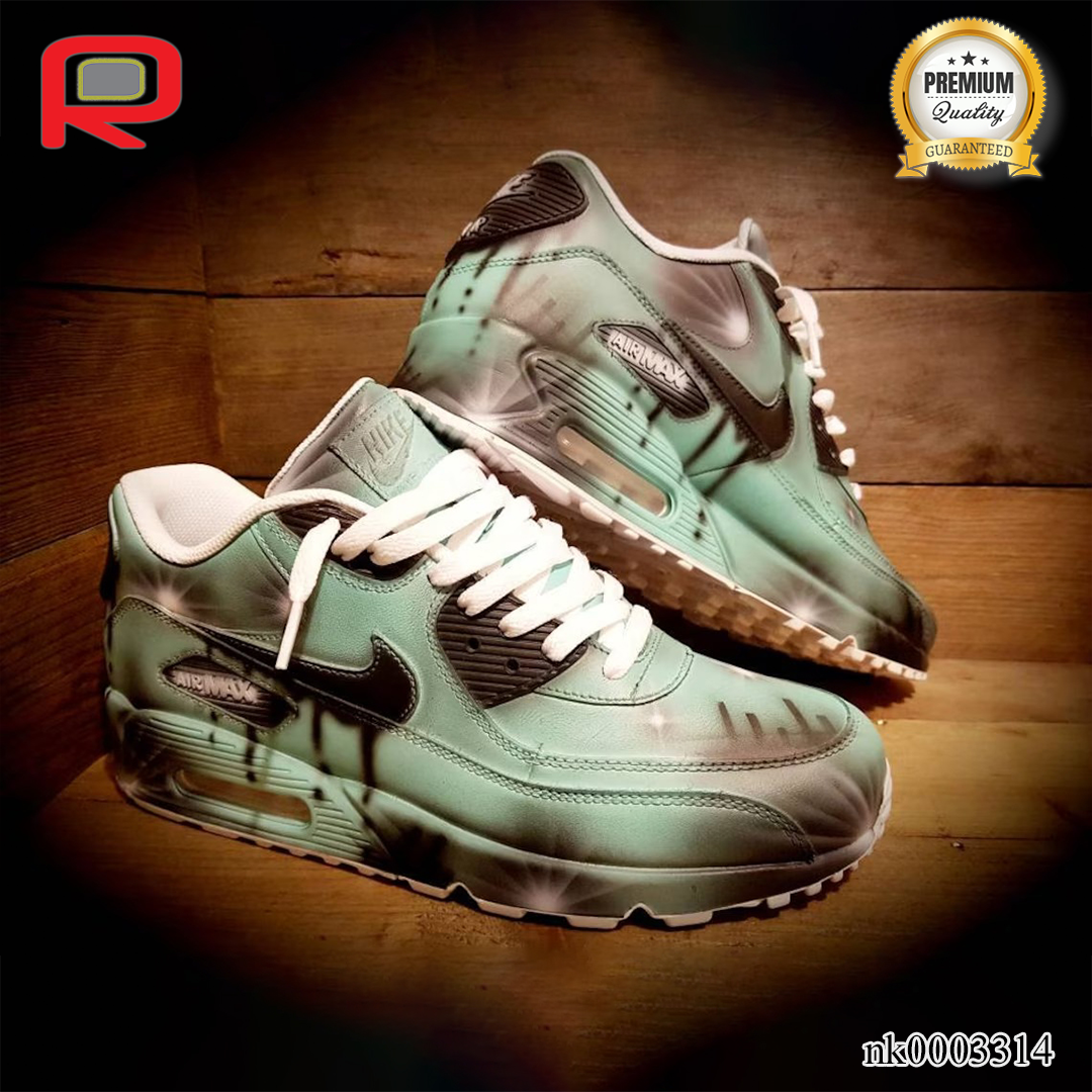 AM 90 Funky Drip Custom Shoes Sneakers - nk0003314 image 3