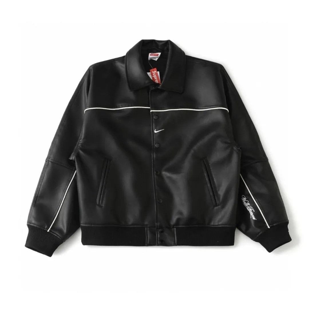 NK x SUP Leather Varsity Jacket - NK0009 image 0