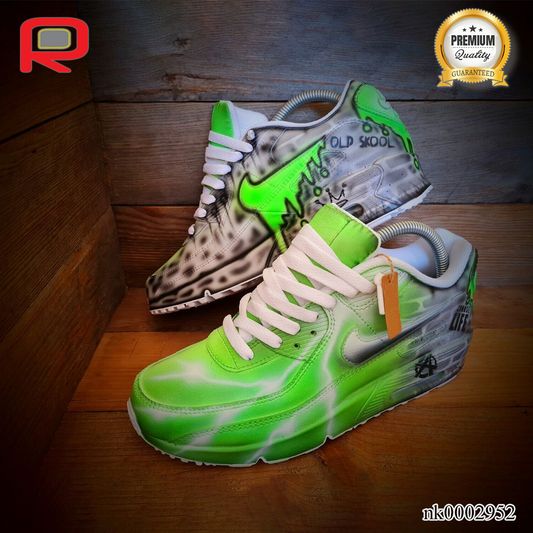 AM 90 Green Brick Art Custom Shoes Sneakers - nk0002952 image 0