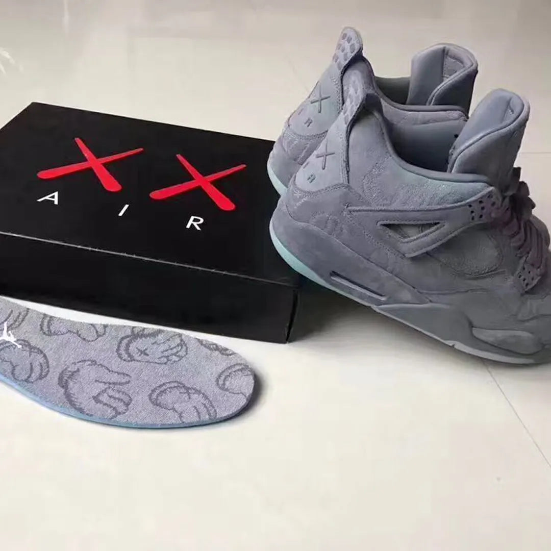 KAWS x AJ 4 Cool Grey Shoes Sneakers – nk0003104 image 11
