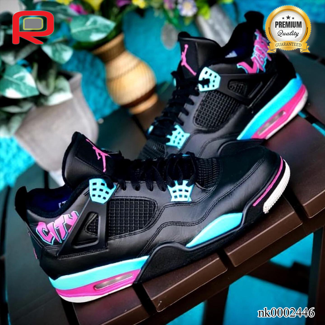 AJ 4 Liberty City Custom Shoes Sneakers - nk0002446 image 4