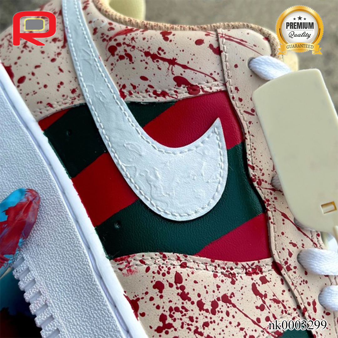 AF 1 Freddy Krueger Halloween Custom Shoes Sneakers - nk0003299 image 1