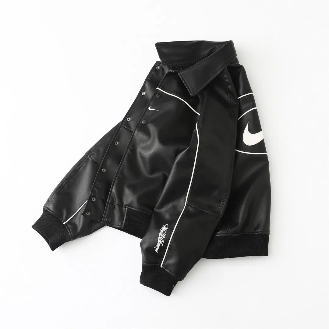 NK x SUP Leather Varsity Jacket - NK0009 image 2