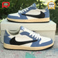 AJ 1 Low OG Black/Blue Shoes Sneakers - nk0003591 image 3