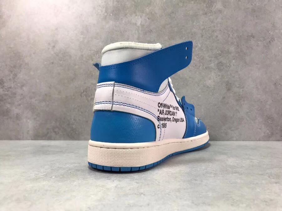 OW x AJ 1 High OG UNC Shoes Sneakers – nk0000009 image 7