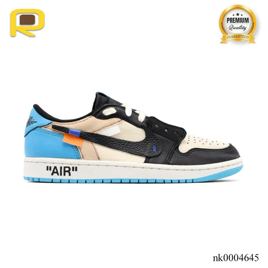 OW x AJ 1 Low OG UNC Shoes Sneakers – nk0004645 image 0