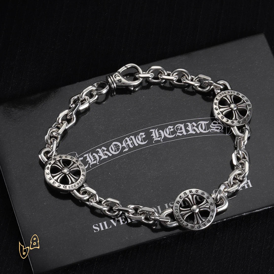 CH Cross Flower Chain Bracelet - CH0081 image 0