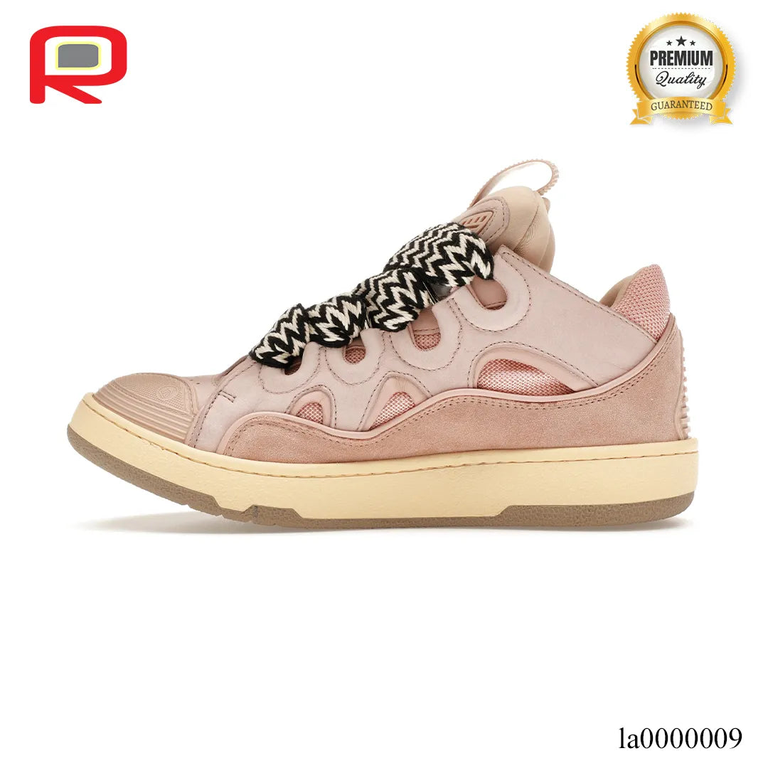 Lanvin Leather Curb Pink Gum Shoes Sneakers - la0000009 image 1