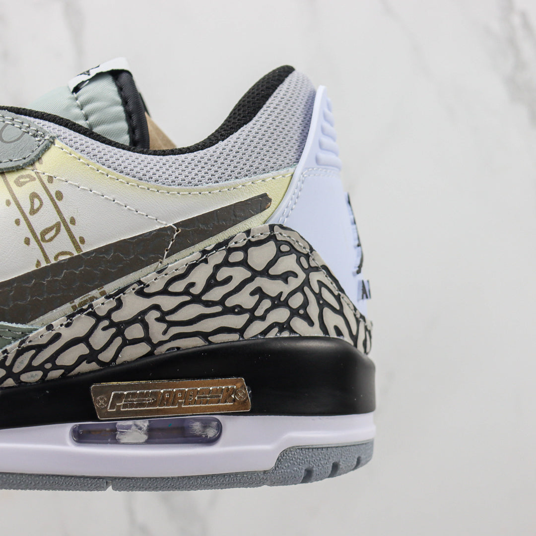 AJ 3 Custom Shoes Sneakers - nk0003384 image 3