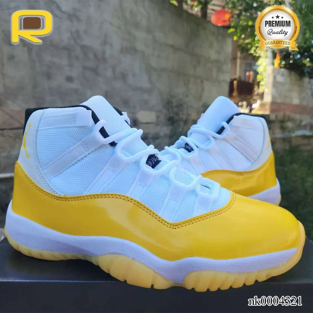 AJ 11 White Yellow Shoes Sneakers - nk0004321 image 7