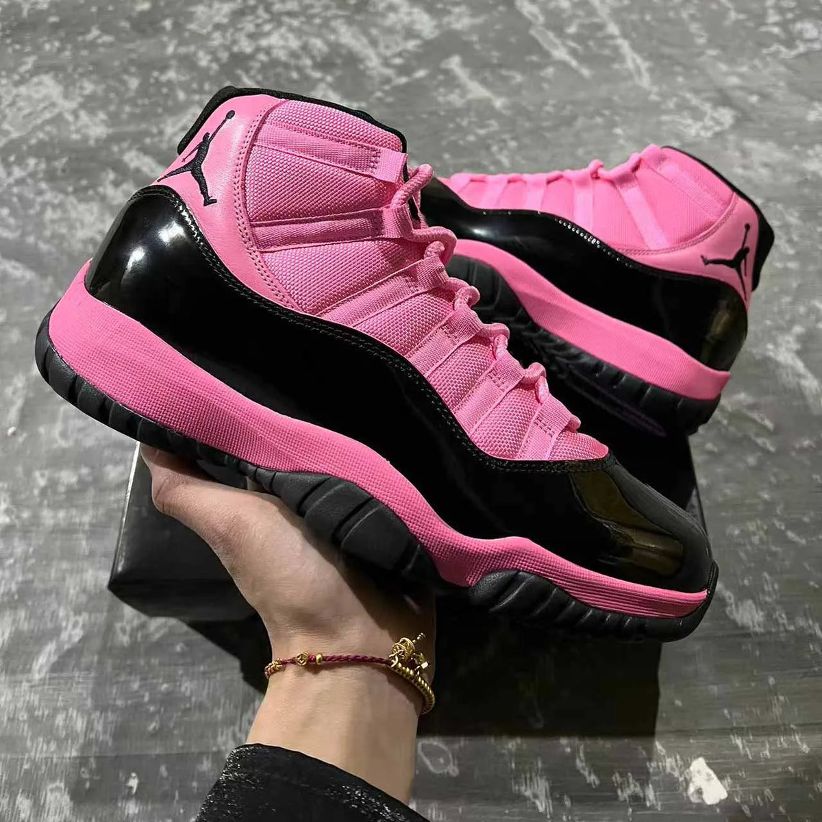 AJ 11 Black Pink Shoes Sneakers - nk0004315 image 2