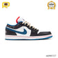 AJ 1 Low SE Black Industrial Blue Shoes Sneakers - nk0003327 image 0