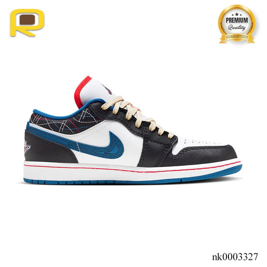 AJ 1 Low SE Black Industrial Blue Shoes Sneakers - nk0003327 image 0