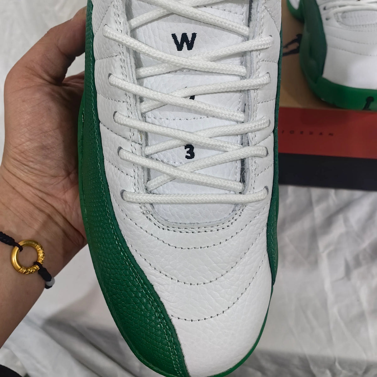 AJ 12 Bucks White Green Shoes Sneakers - nk0004699 image 10