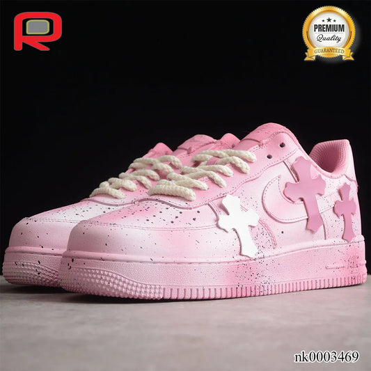 AF 1 Pink Chrome Hearts Custom Shoes Sneakers - nk0003469 image 2