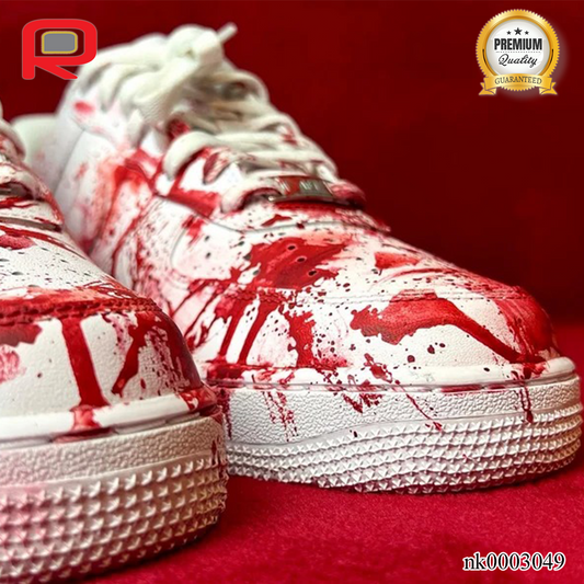 AF 1 Bloody Red Custom Shoes Sneakers - nk0003049 image 2