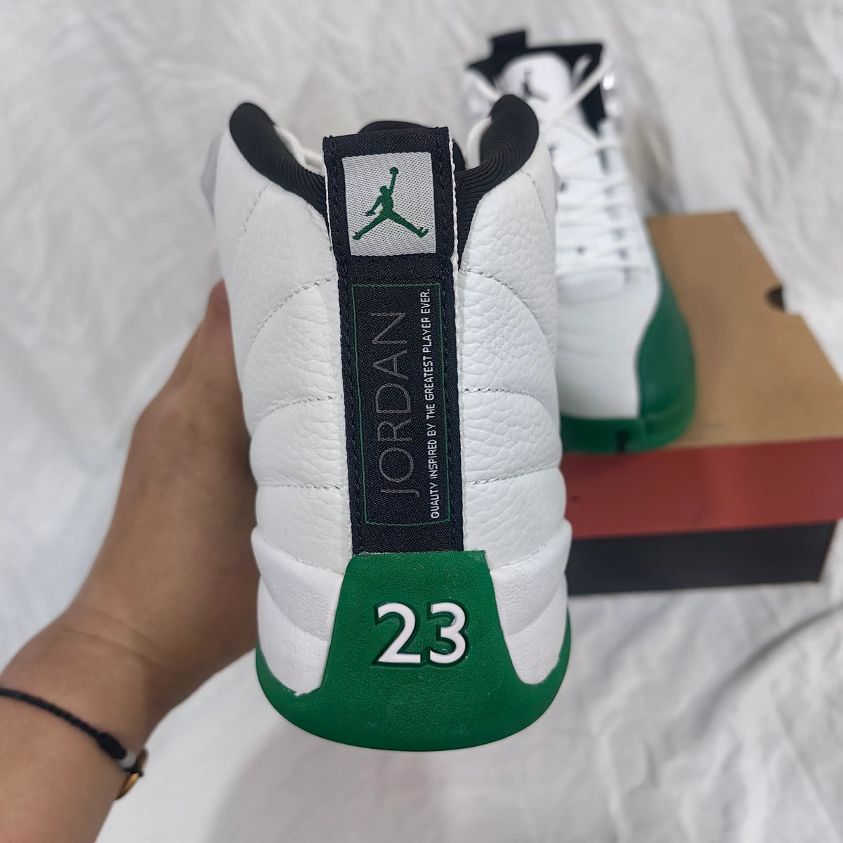 AJ 12 Bucks White Green Shoes Sneakers - nk0004699 image 13