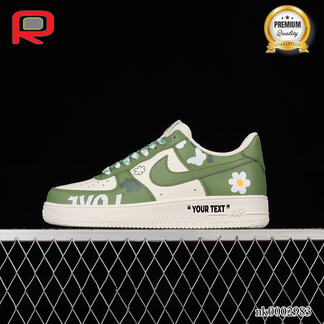 AF 1 07 Low Olive Green Custom Shoes Sneakers - nk0002983 image 1