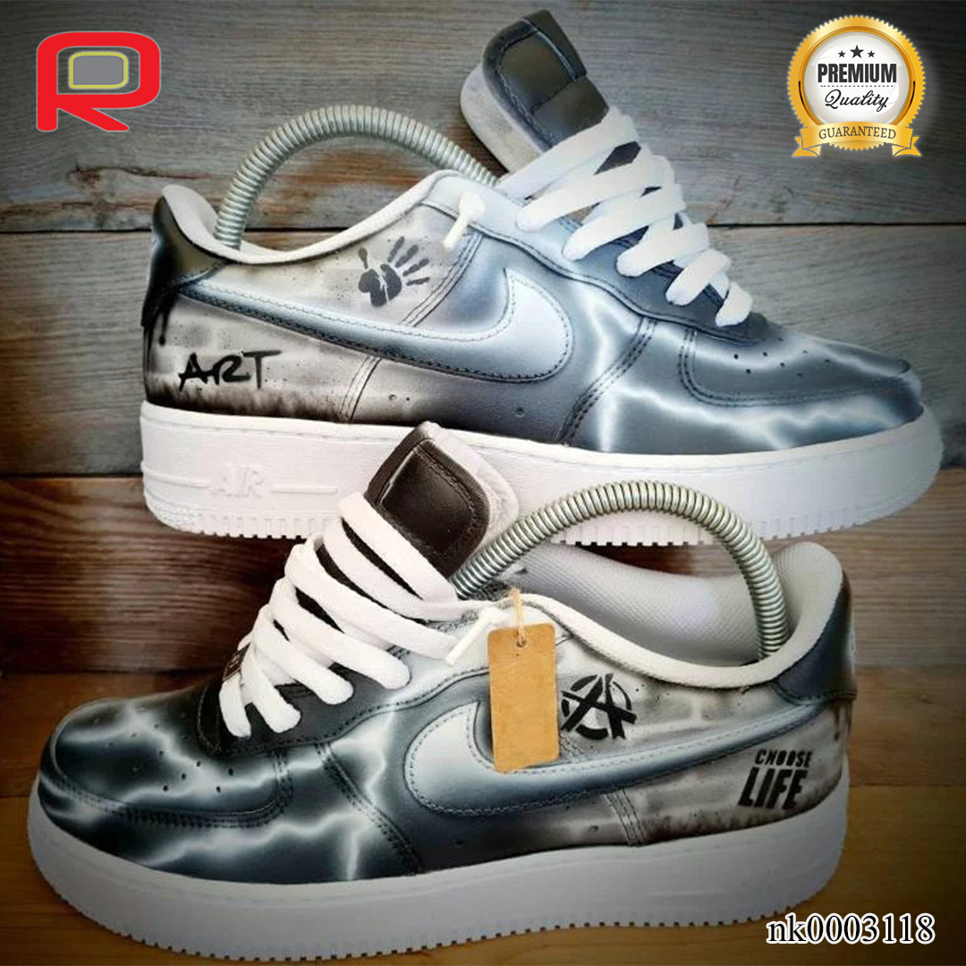 AF 1 Grey Brick Art Custom Shoes Sneakers - nk0003118 image 3