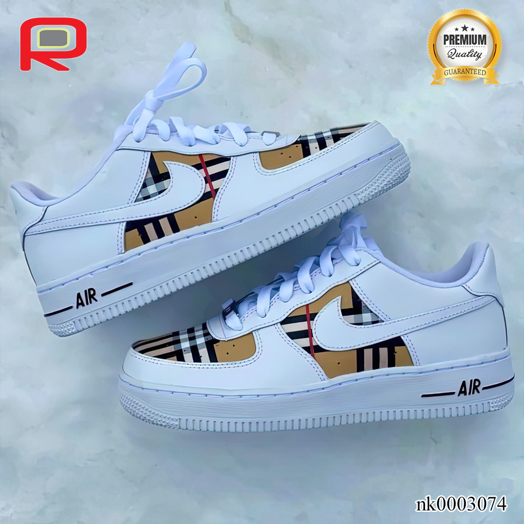 AF 1 Plaid Pattern Custom Shoes Sneakers - nk0003074 image 0