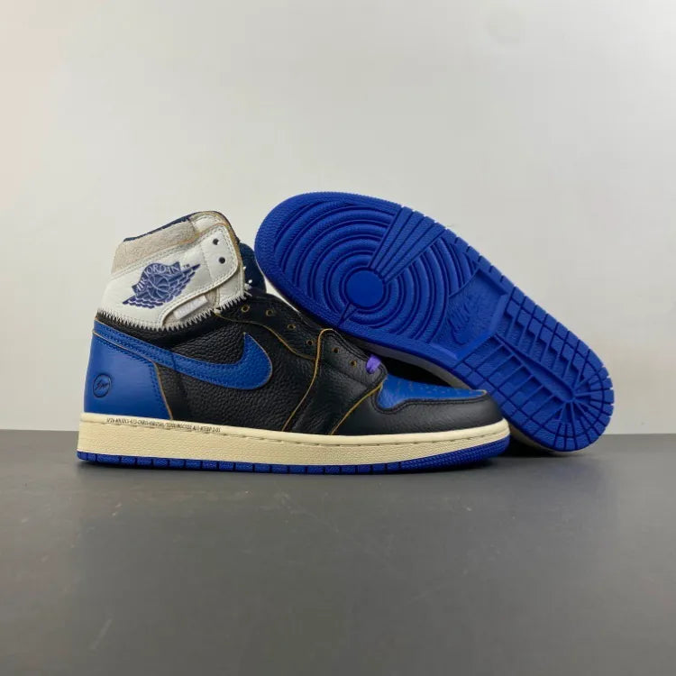 Fragment x Union LA x AJ 1 High OG Sport Royal Shoes Sneakers – nk0004748 image 9