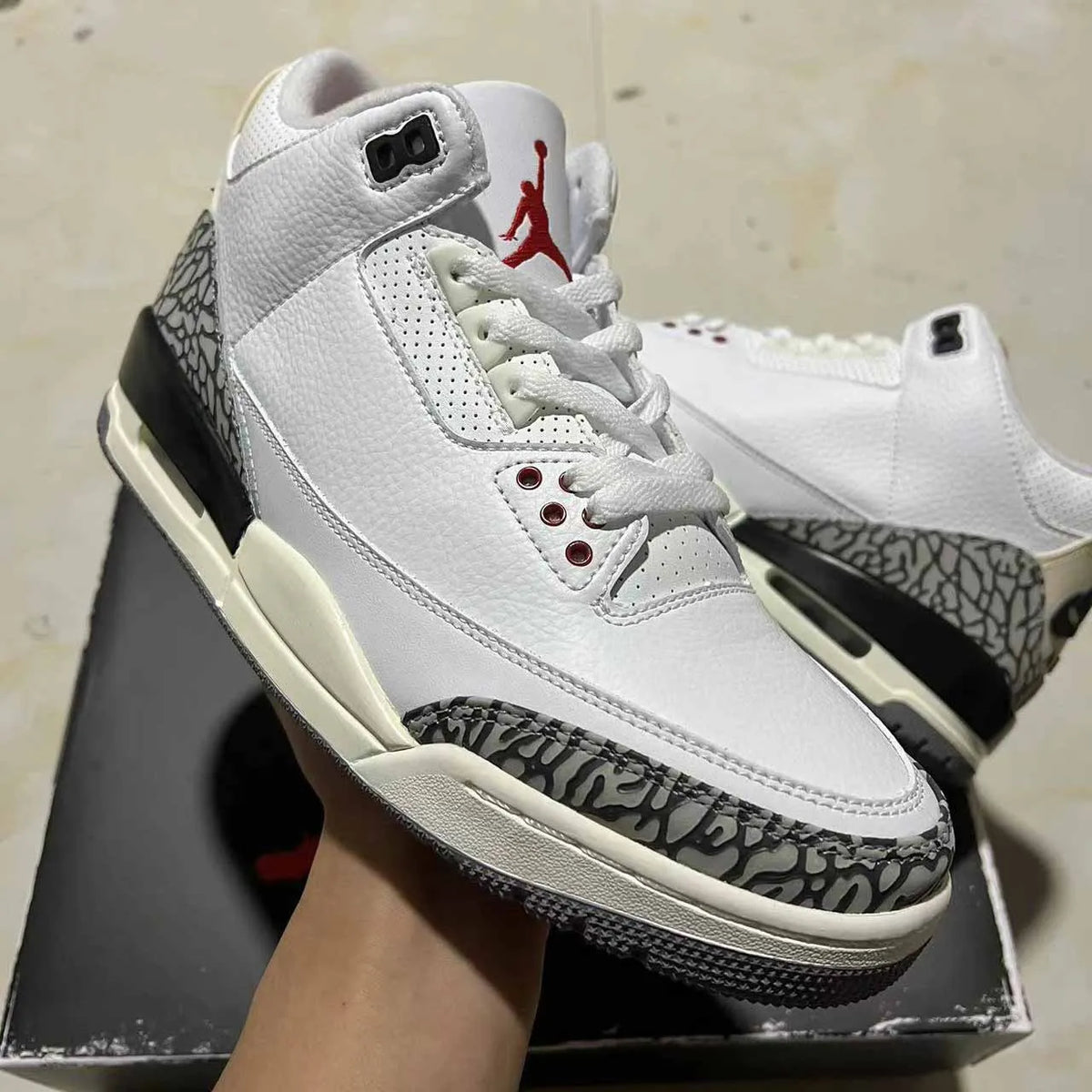 AJ 3 Retro White Cement Reimagined Shoes Sneakers - nk0002616 image 9