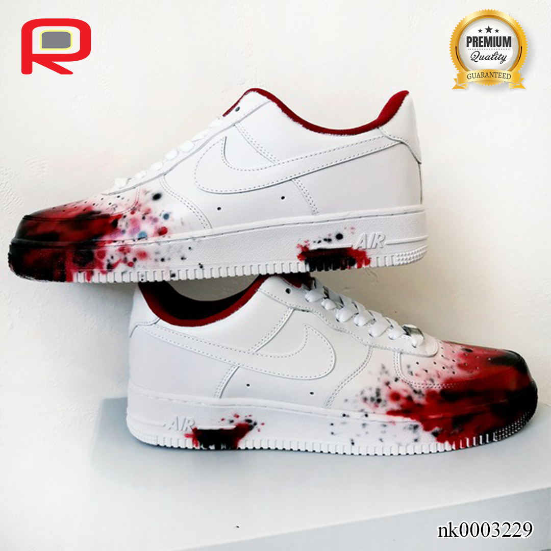 AF 1 Black Viva Magenta Art Custom Shoes Sneakers - nk0003229 image 1