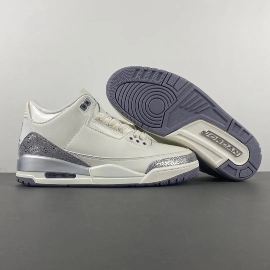 AJ 3 Sail/Metallic Silver Shoes Sneakers – nk0004372 image 10