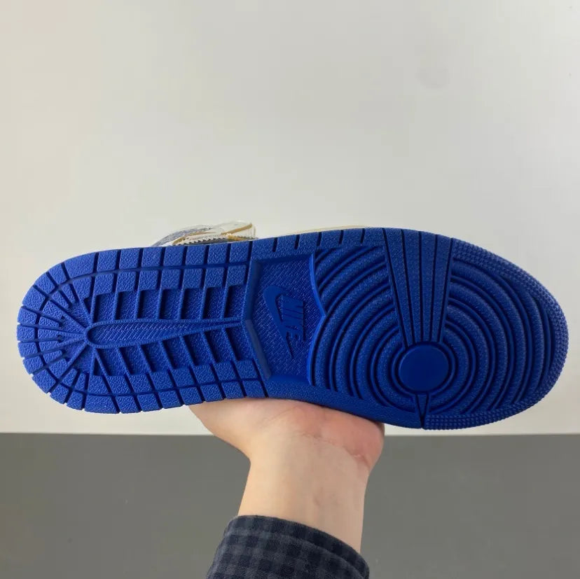 Fragment x Union LA x AJ 1 High OG Sport Royal Shoes Sneakers – nk0004748 image 12