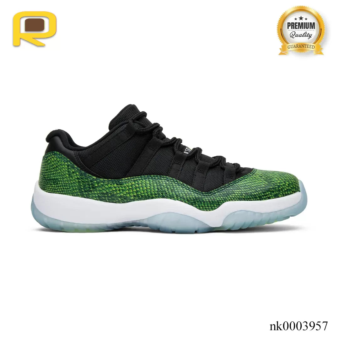 AJ 11 Low Green Snakeskin Shoes Sneakers - nk0003957 image 0