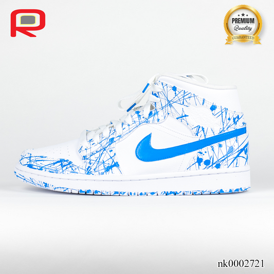 AJ 1 UNC Pollocks Edition Custom Shoes Sneakers - nk0002721 image 2