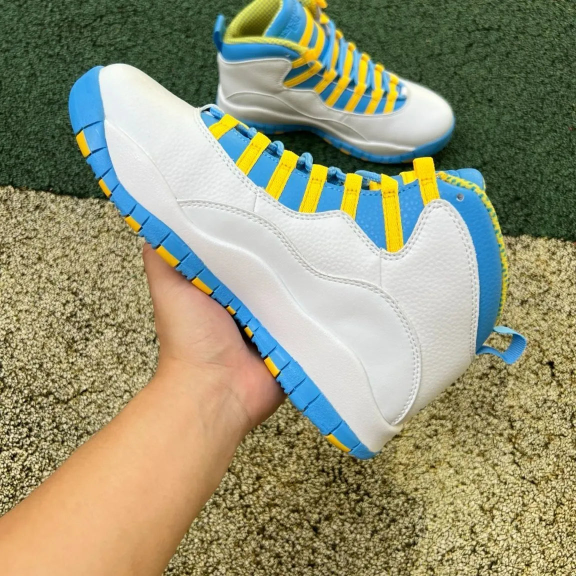 AJ 10 Carolina Blue Yellow Shoes Sneakers – nk0004714 image 3