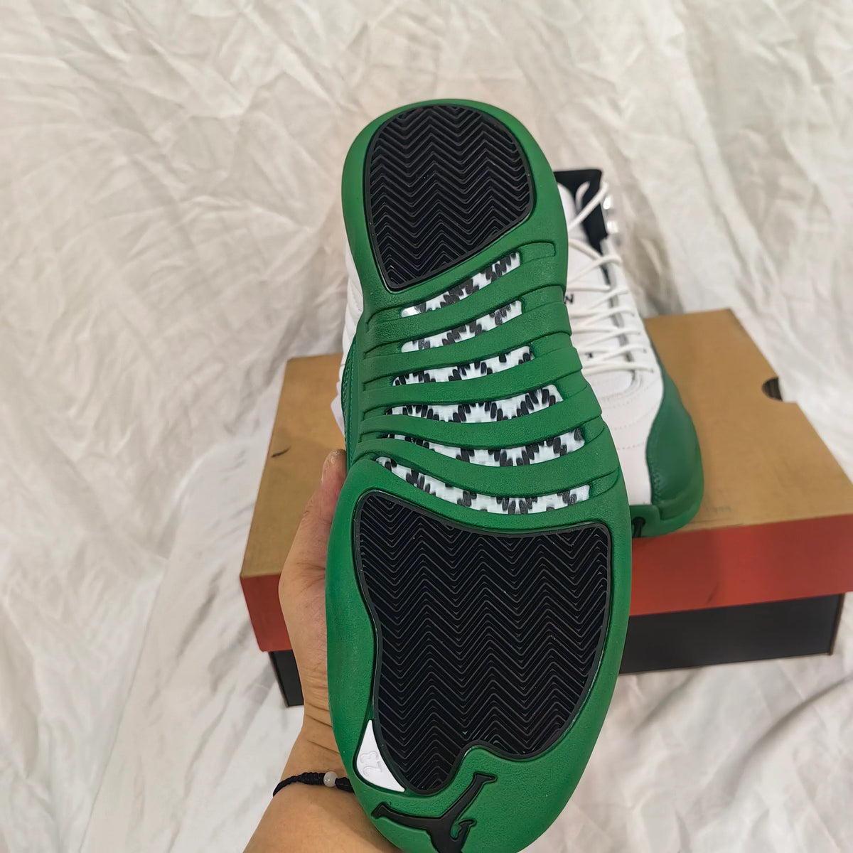 AJ 12 Bucks White Green Shoes Sneakers - nk0004699 image 14