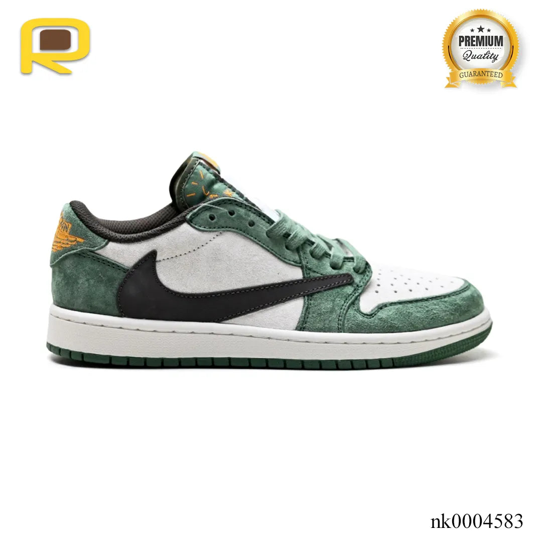 Travis Scott x AJ 1 Low OG SP Green Velvet Shoes Sneakers – nk0004583 image 0