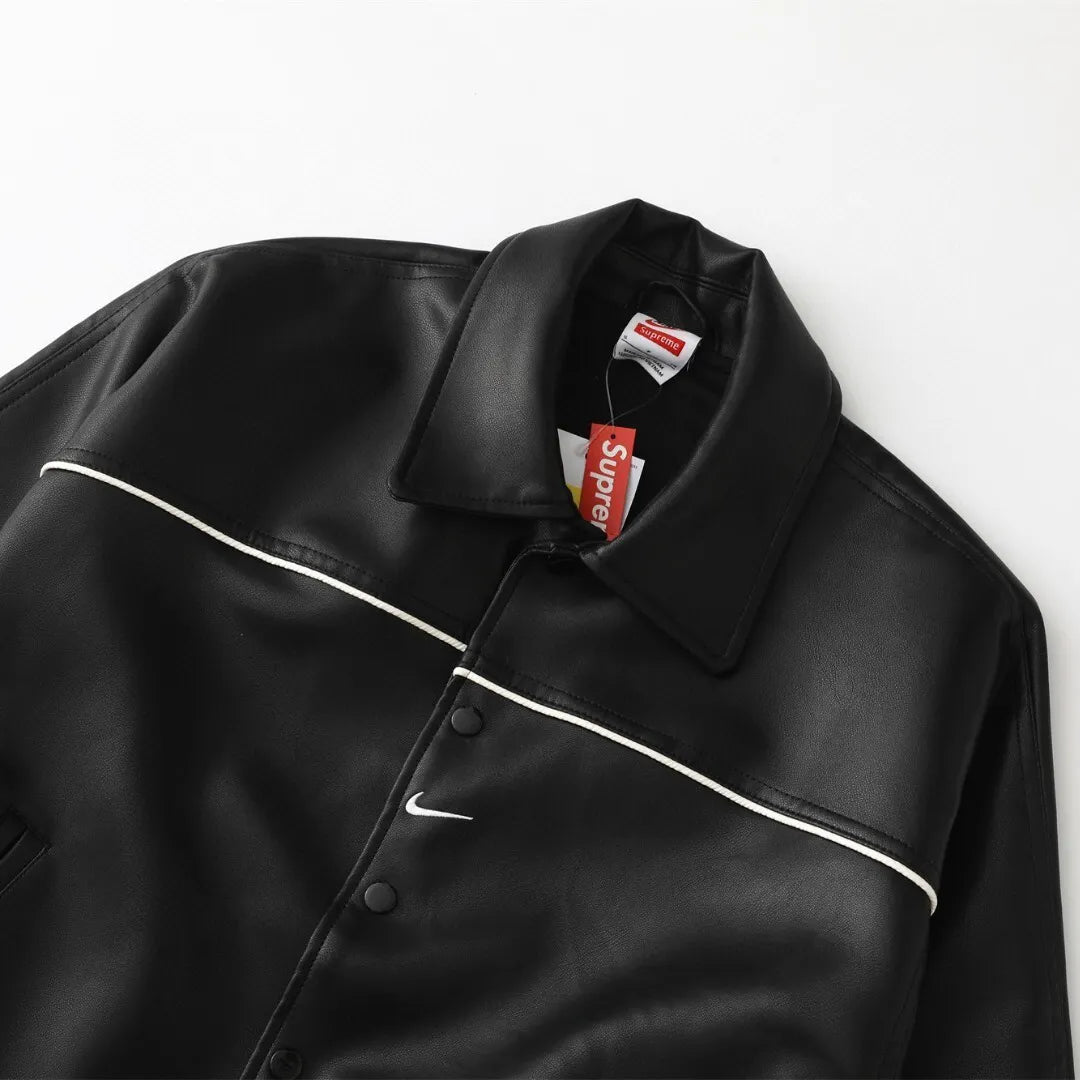 NK x SUP Leather Varsity Jacket - NK0009 image 3