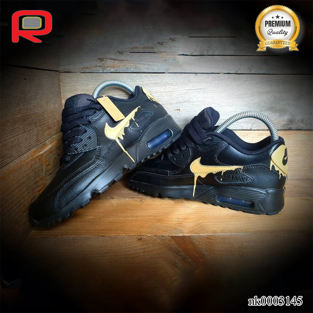 AM 90 Dripping Gold Custom Shoes Sneakers - nk0003145 image 3