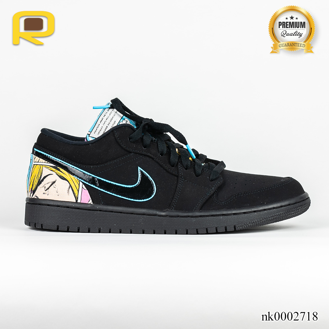 AJ 1 Black Miami v1 Nights Edition Custom Shoes Sneakers - nk0002718 image 0