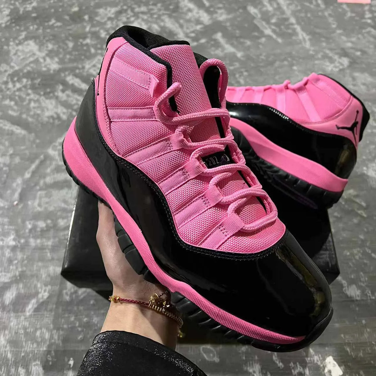AJ 11 Black Pink Shoes Sneakers - nk0004315 image 8