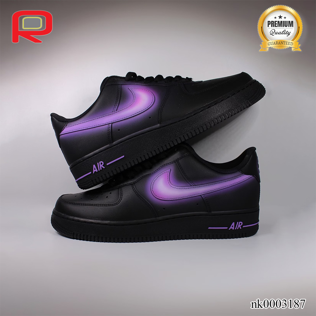 AF 1 Purple Glow Swoosh Custom Shoes Sneakers - nk0003187 image 1