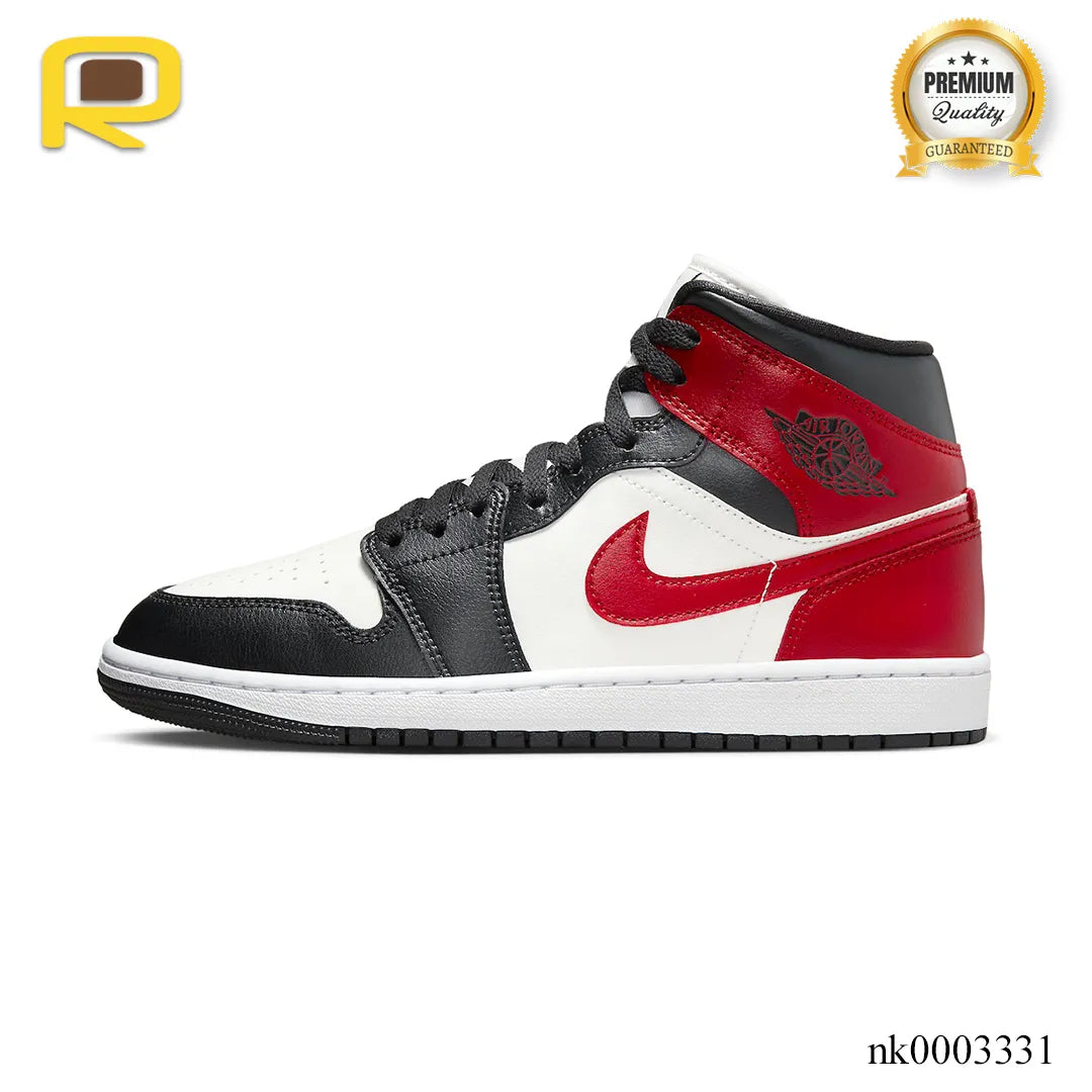 AJ 1 Mid Black Toe Shoes Sneakers - nk0003331 image 1