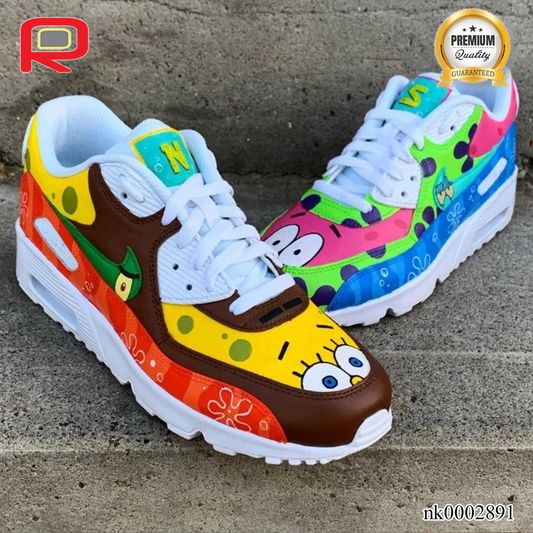 AM 90 Sponges Custom Shoes Sneakers - nk0002891 image 0