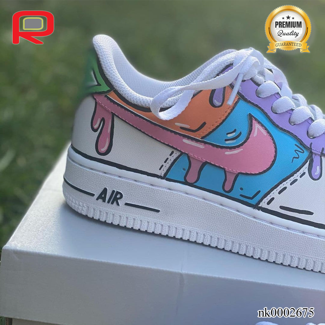 AF 1 Cartoon Drip Custom Shoes Sneakers - nk0002675 image 1