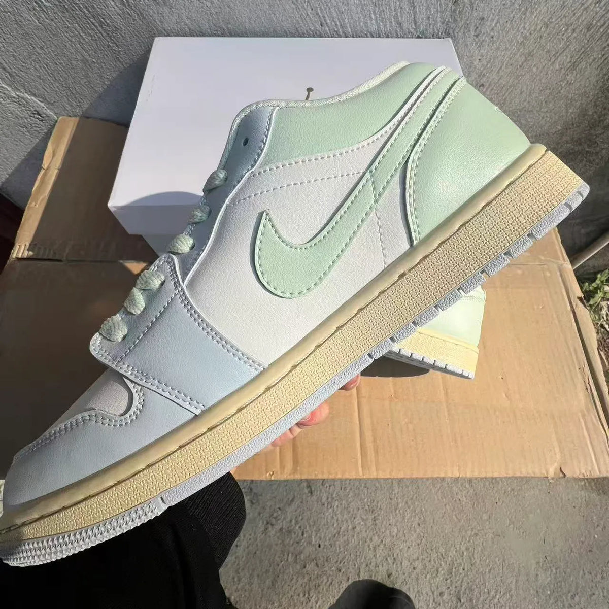 AJ 1 Low Sail/Aura Shoes Sneakers – nk0004842 image 7