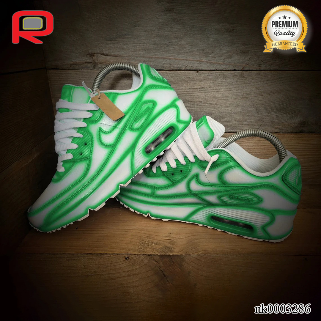 AM 90 Green Cartoon Custom Shoes Sneakers - nk0003286 image 4