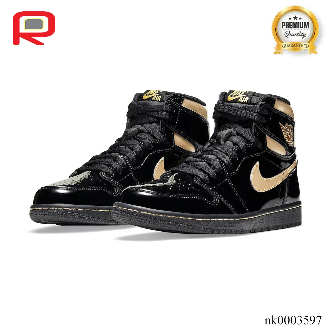 AJ 1 Retro HighBlack Metallic Gold 2020 Shoes Sneakers - nk0003597 image 2